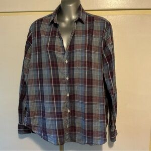 Frank & Eileen Blue and Red Plaid Shirt